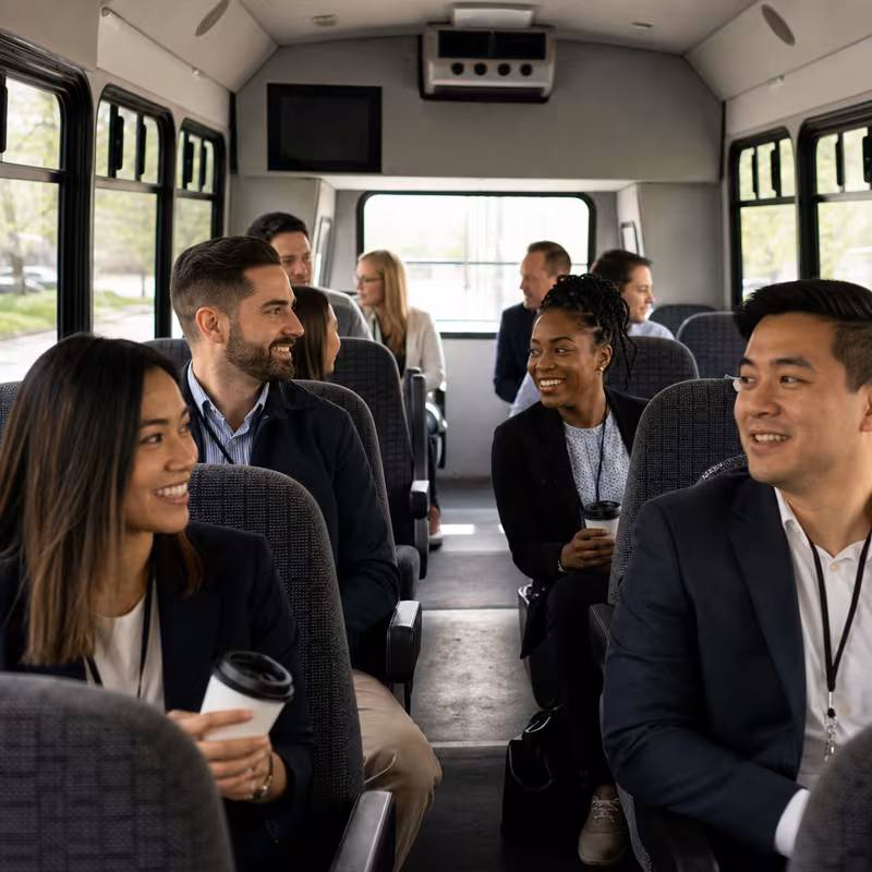 Black Mercedes Sprinter van staged for an New Orleans Corporate Transportation group