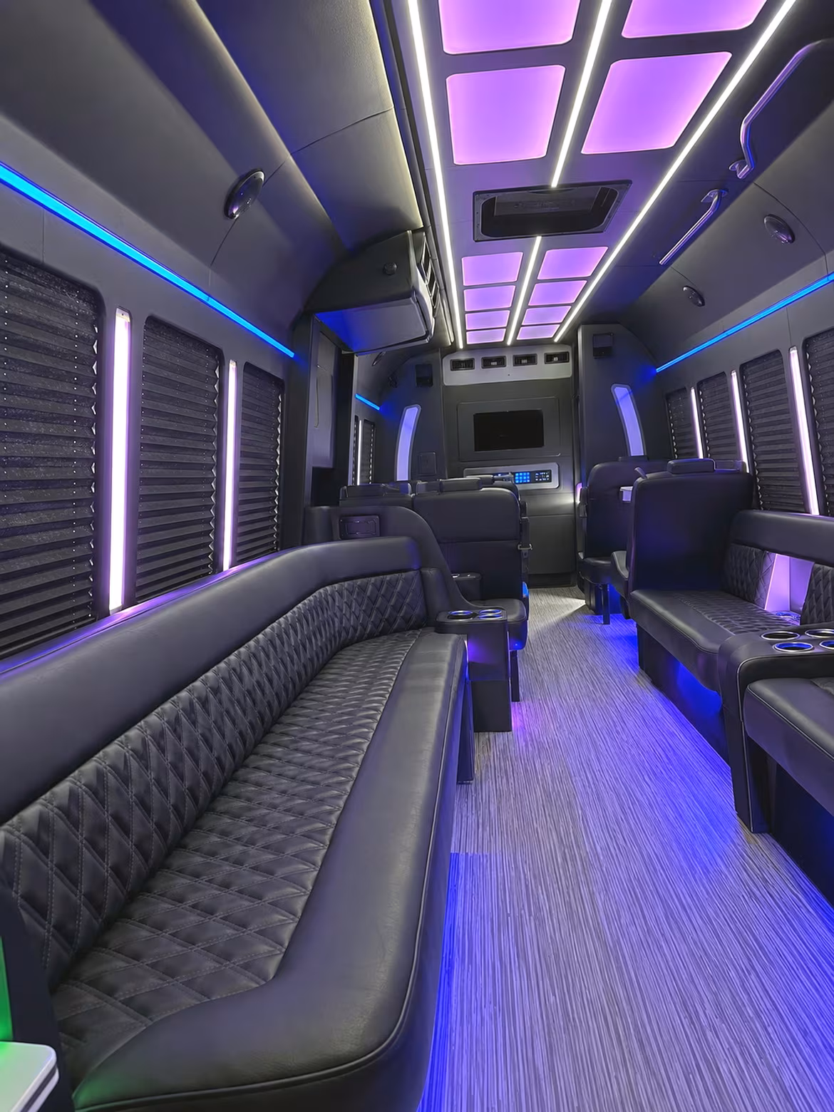 New Orleans Birthday, Sweet 16, & Quinceañera Transportation party bus interior