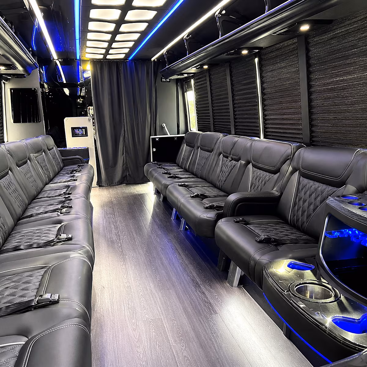New Orleans Prom & Homecoming Transportation party bus interior