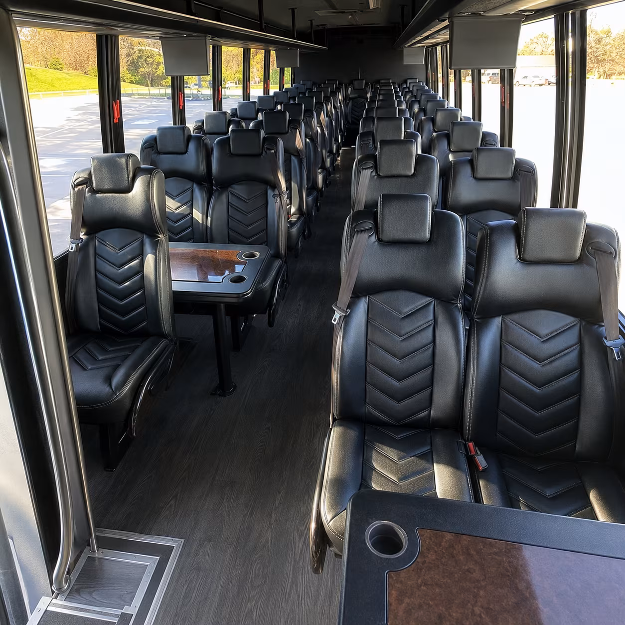 New Orleans School Event Transportation party bus interior