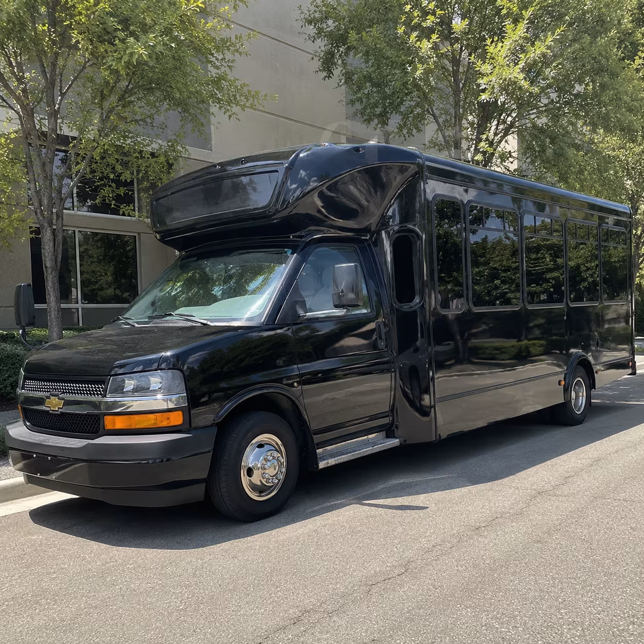 New Orleans Sporting Event Transportation party bus exterior