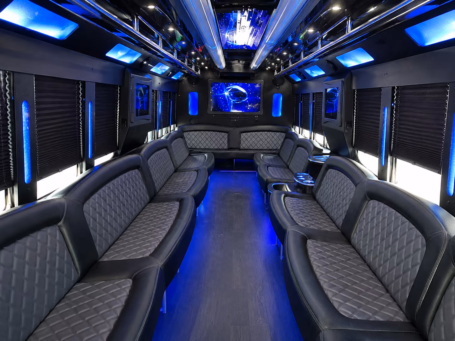New Orleans Sporting Event Transportation party bus exterior