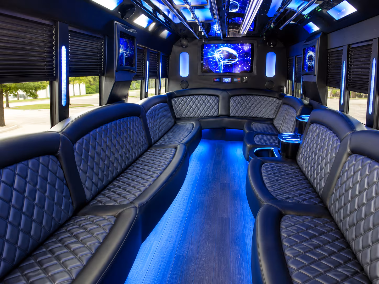 New Orleans Sporting Event Transportation party bus exterior