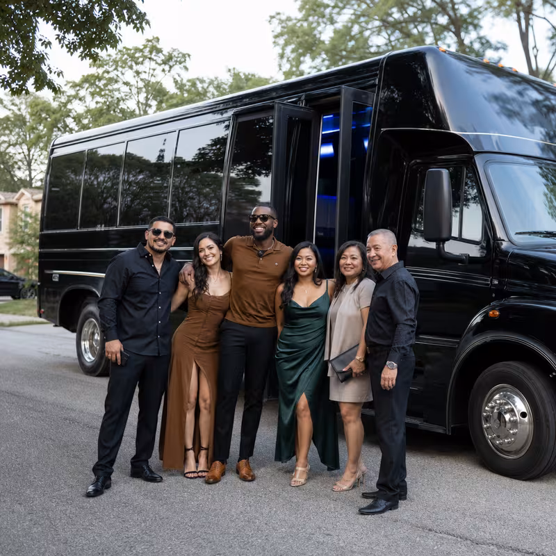 Passengers loading luggage while boarding an New Orleans group shuttle