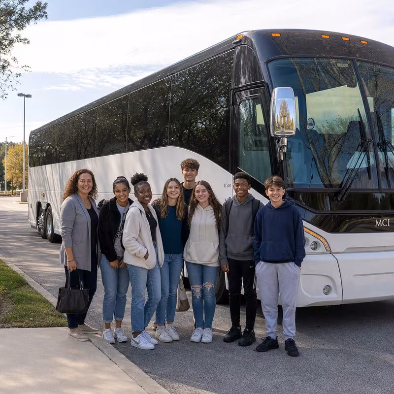 Passengers loading luggage while boarding an New Orleans group shuttle