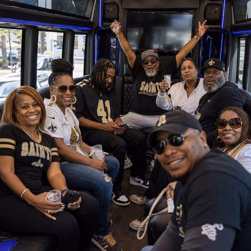 New Orleans Sporting Event Transportation fleet vehicle